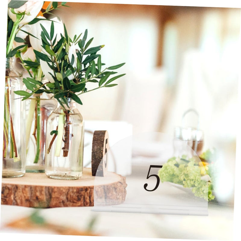 Acrylic Wedding Table Numbers Sign Rustic Style Set of 6 DIY Signage - Image 4