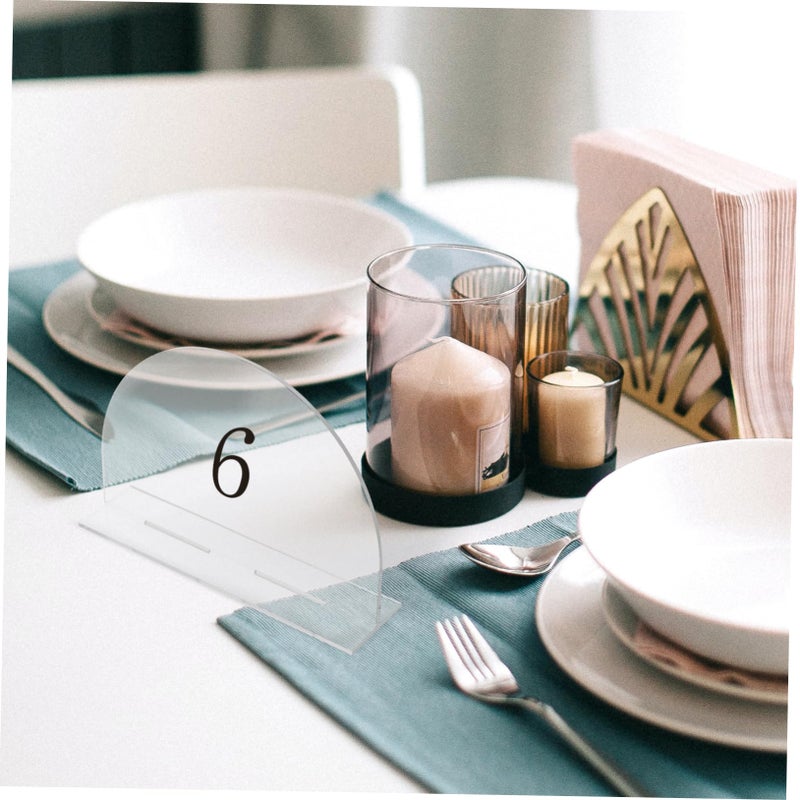 Acrylic Wedding Table Numbers Sign Rustic Style Set of 6 DIY Signage - Image 5