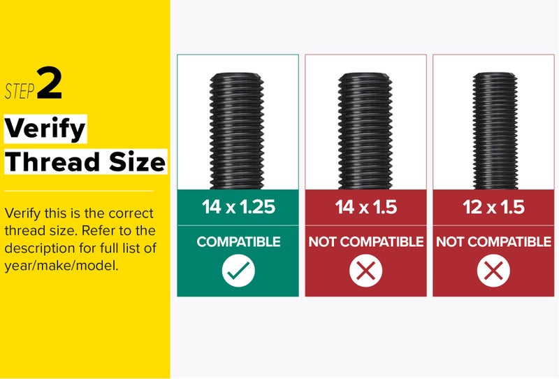 StanceMagic 20 قطعة من مسامير العجلات السوداء الممتدة 14x1.25 (طول الساق 48 مم - ليس بطول OEM، مقعد مخروطي) متوافقة مع BMW 228i 320i 328i 335i 428i 435i 528i 535i 535d 550i F10 F30 640i M3 M4 M5 M6 X3 X5 - Image 4