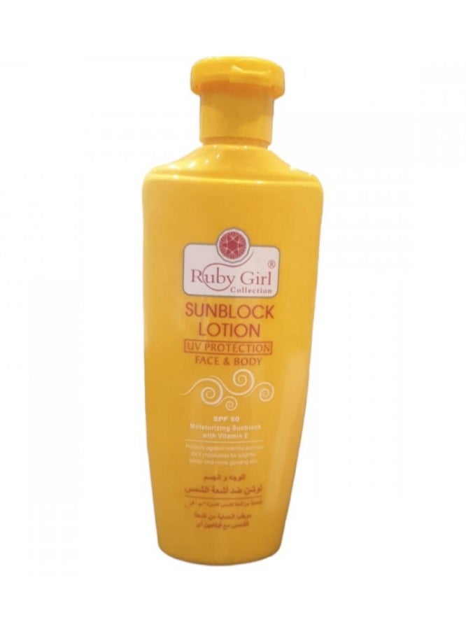 Ruby Girl sunscreen lotion for body and face