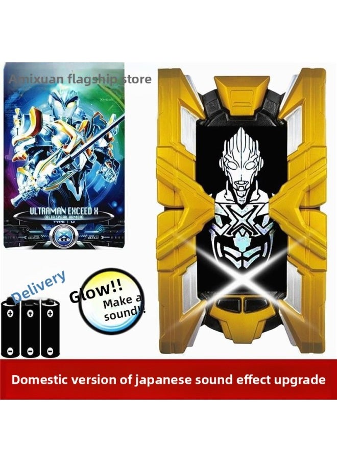 Generic - Aix Ultraman Transformation Sublimation Weapon X Virtual Terminal Card Genuine Toy Kids Boy Flash-Color:[domestic Version] Aix Terminal 3 Random Cards [no Linkage Function] - Image 1