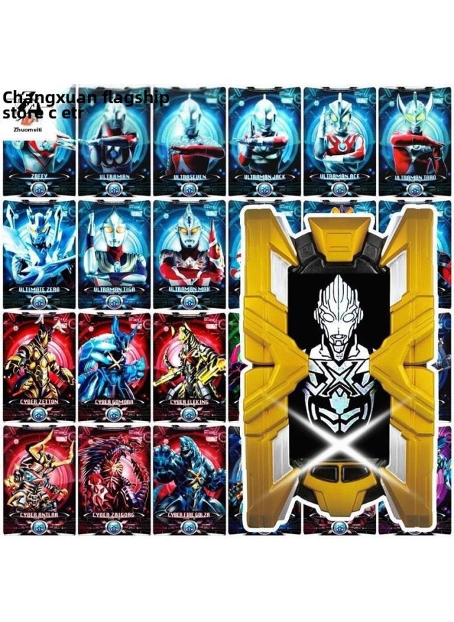 Generic - Aix Ultraman Transformation Sublimation Weapon X Virtual Terminal Card Genuine Toy Kids Boy Flash-Color:[domestic Version] Aix Terminal 3 Random Cards [no Linkage Function] - Image 1