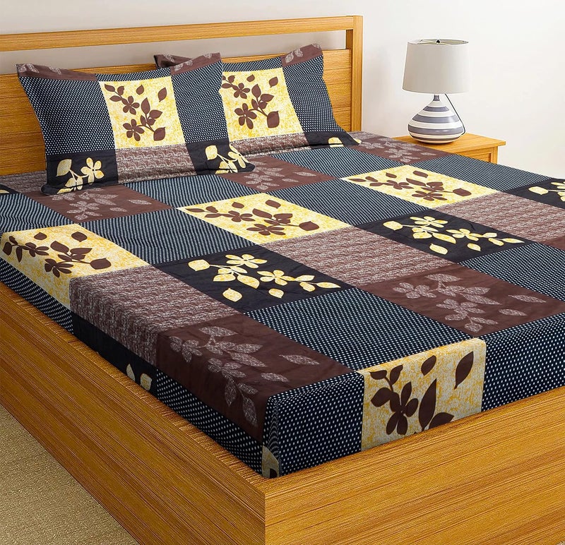 PLEDGE CREATIONS PLEDGE CREATIONS Microfiber 207 TC King Size Double Bedsheets Combo Pack of 2 with 4 Pillow Covers  - Image 2