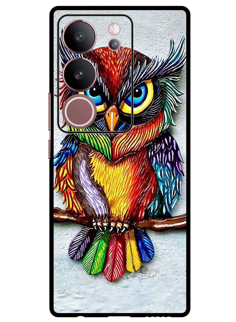 Theodor Protective Case Anti Scratch Shock Proof Bumper Cover For Vivo V29 - V29 Pro Paint Owl - Image 1