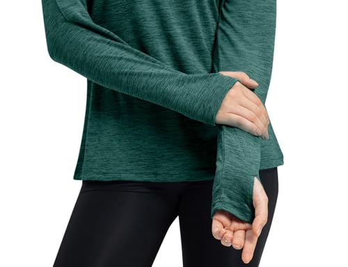 TBMPOY Womens UPF 50+ Sun Protection Hoodie Shirt Long Sleeve Fishing Hiking Outdoor UV Shirt Lightweight Blackish Green M - Image 3