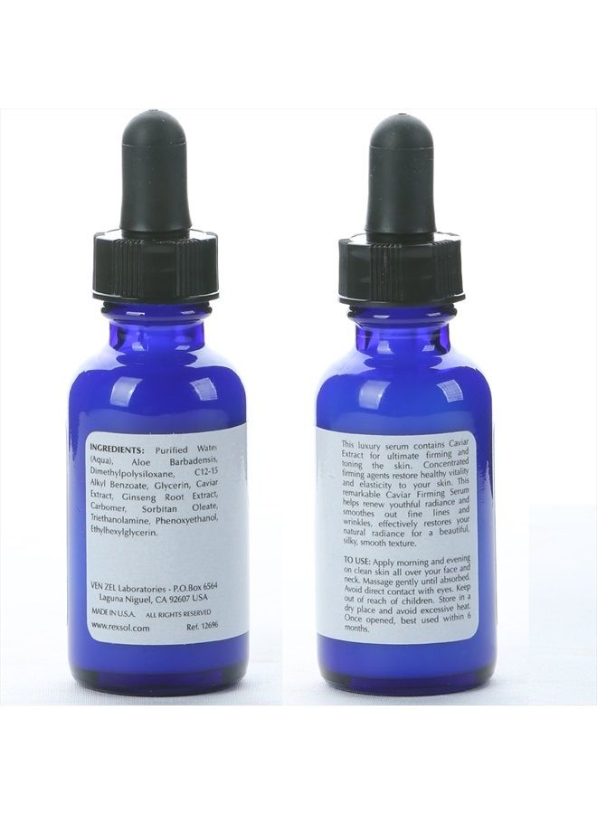 REXSOL Caviar Firming Serum | With Aloe Vera, Caviar Extract & Ginseng Root Extract | Helps renew youthful radiance and smooths out fine lines and wrinkle | For all skin types. (30 ml / 1 fl oz) - Image 5