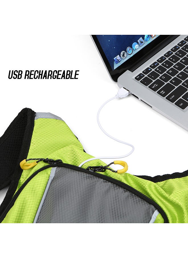 Generic LED Turn Signal Backpack IPX5 Waterproof Reflective Backpack with Direction Indicator USB Rechargeable Safety Light Bag Wireless Remote Control Bicycle Bag for Cycle Running Walking Jogging  - Image 5