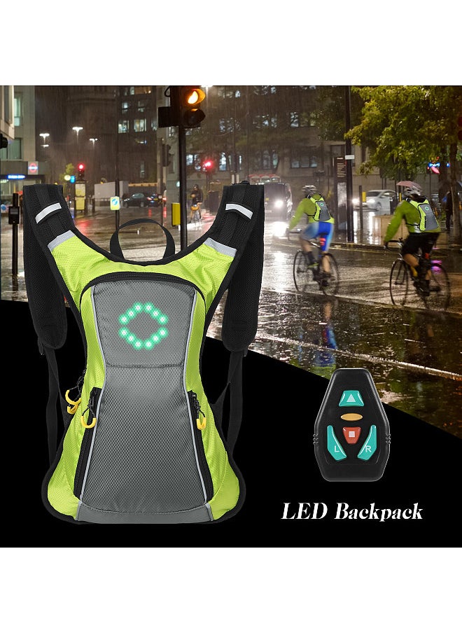 Generic - LED Turn Signal Backpack IPX5 Waterproof Reflective Backpack with Direction Indicator USB Rechargeable Safety Light Bag Wireless Remote Control Bicycle Bag for Cycle Running Walking Jogging - Image 1