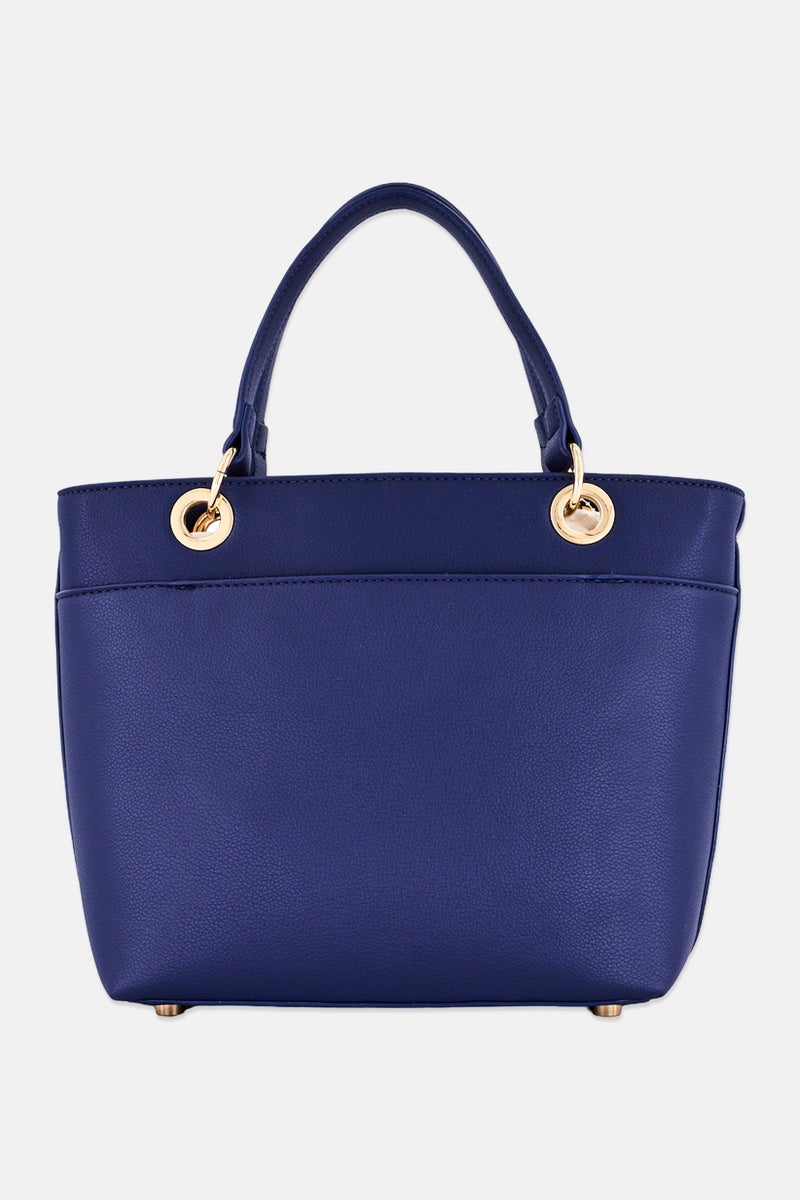 ANNE KLEIN Women Metal Tassel Detail Tote Bag, Navy - Image 3