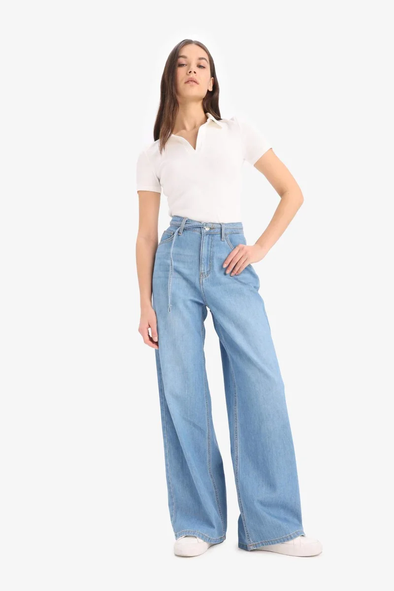 DeFacto Wide Leg High Waist Long Soft Jeans
