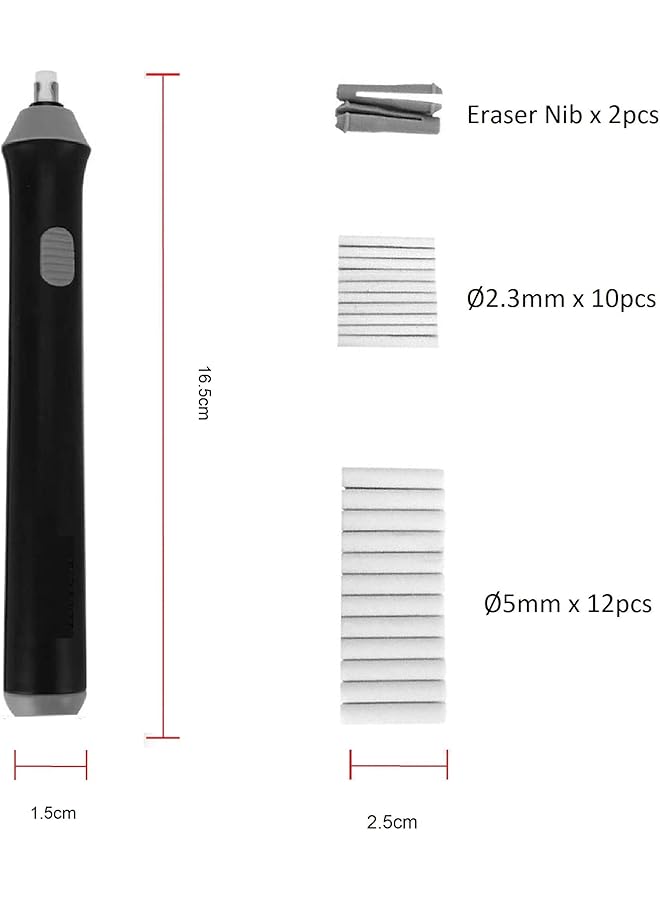 erorex Electric Eraser Automatic Rubber 22Pcs Refills Included 2.3Mm And 5Mm Sketch Architects Engineers And Students - Image 3