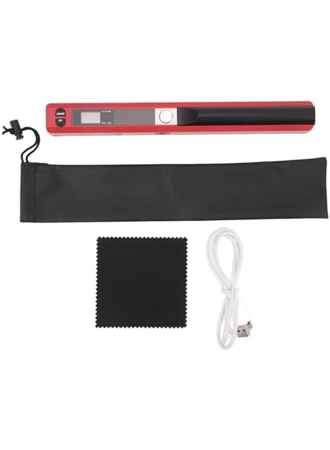 Aramox ماسح ضوئي محمول يدوي للوثائق أحمر 900 نقطة في البوصة USB للمكتب المنزلي مقاس A4 - Image 5