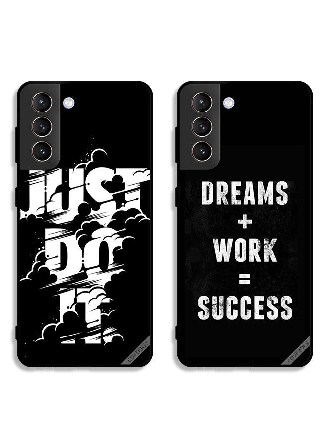 Covernex Two Cases For Samsung Galaxy S21 FE 5G Protective Covers Dreams Plus Work and Just Do it - Image 1