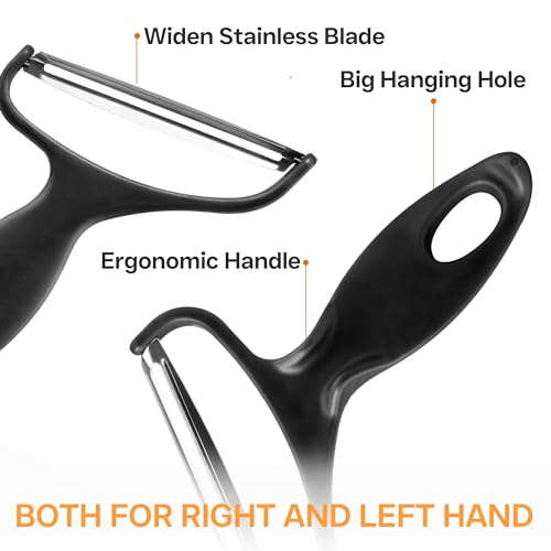 M Jingmei Vegetable Peeler Large Peelers for Kitchen, Y Wide Veggie Shredder for Cabbage Lettuce Julienne, Swivel Stainless Steel Blades Big Size - Image 4
