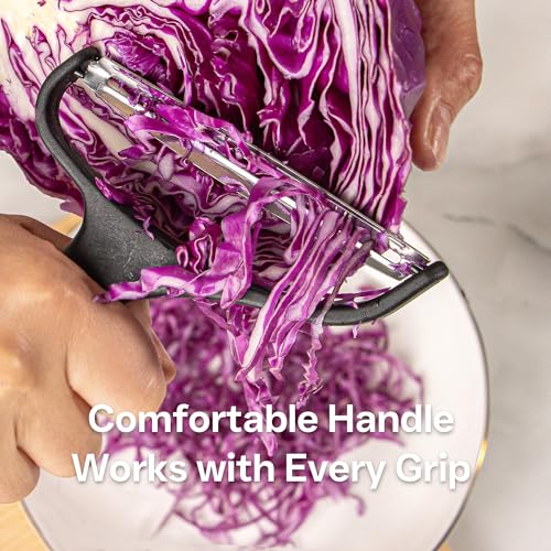 M Jingmei Vegetable Peeler Large Peelers for Kitchen, Y Wide Veggie Shredder for Cabbage Lettuce Julienne, Swivel Stainless Steel Blades Big Size - Image 3