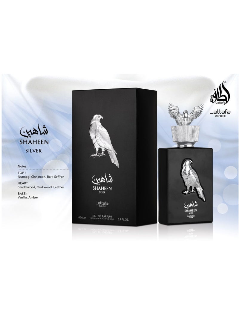 Lattafa PRIDE Shaheen Silver Eau De Parfum - 100ml | Luxurious Unisex Fragrance, Elegant and Captivating Scent - Image 5