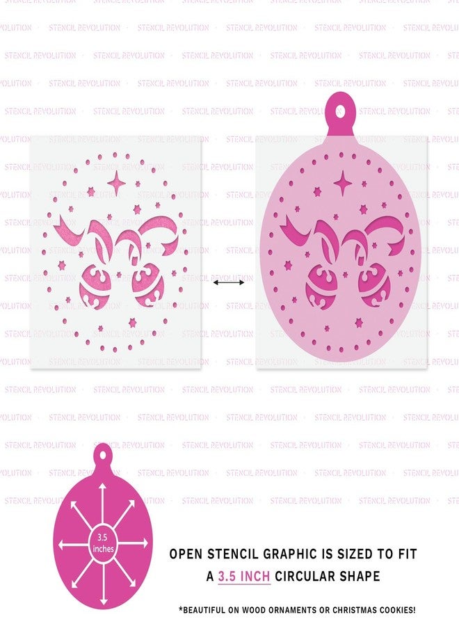 Stencil Revolution Jingle Bell Christmas Ornament Stencil - Reusable Stencils for Painting - Create DIY Jingle Bell Christmas Ornament Home Decor - Image 5
