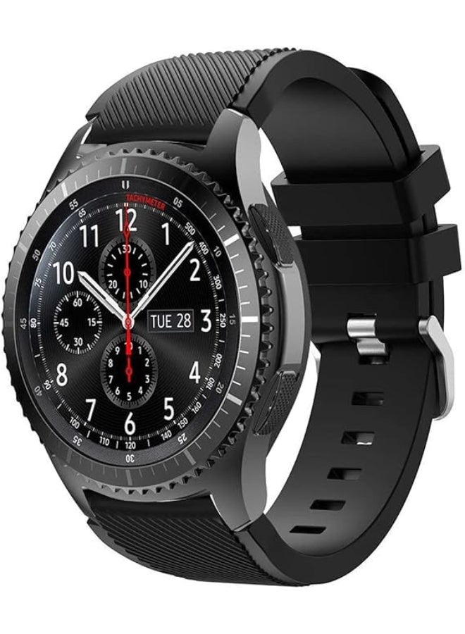 AWH Soft Silicone Metal Buckle Sport Band Strap for Samsung Galaxy Watch 3 45mm, Gear S3 Frontier Classic, and Galaxy Watch 46mm
