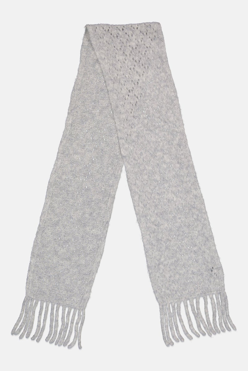 Reserved Women Textured Scarf, Grey - Image 1