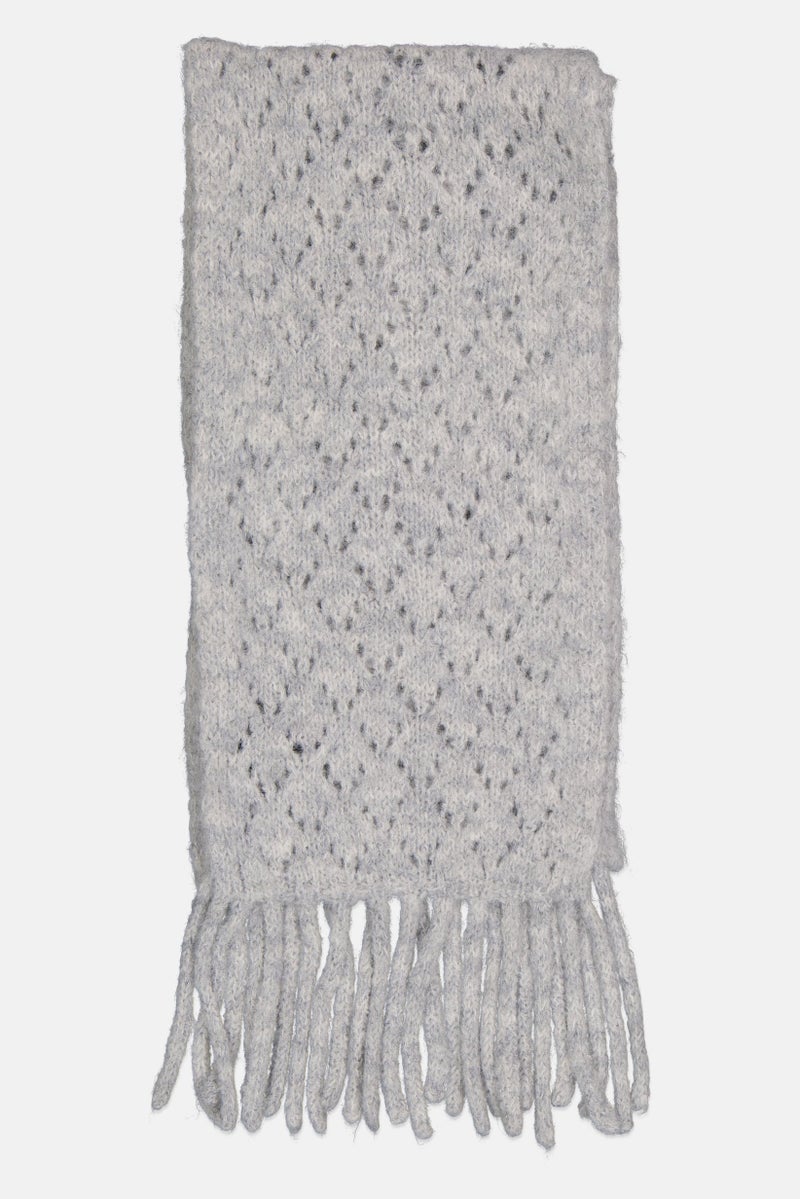 Reserved Women Textured Scarf, Grey - Image 2