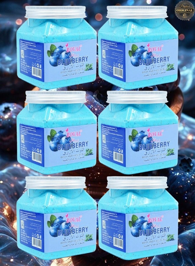 روفال 6 قطع مقشر الجسم والوجه بالتوت الأزرق - Image 1