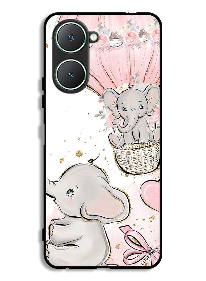 Covernex Vivo Y18i 4G Protective Case Cover Baby Elephants Art - Image 1
