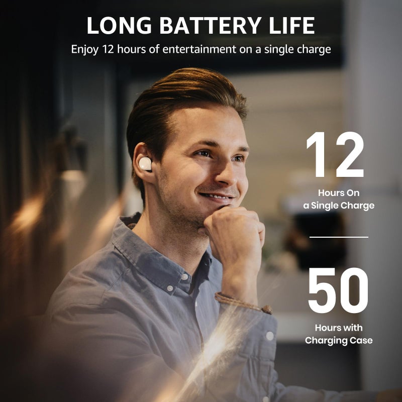 TOZO T6 Wireless Earbuds, Bluetooth 5.3 Ear Buds, Stereo Sound in Ear Headphones, 50 Hours Playtime, Wireless Charging Case, APP Customizable EQs, IPX8 Waterproof Earphones - Image 4
