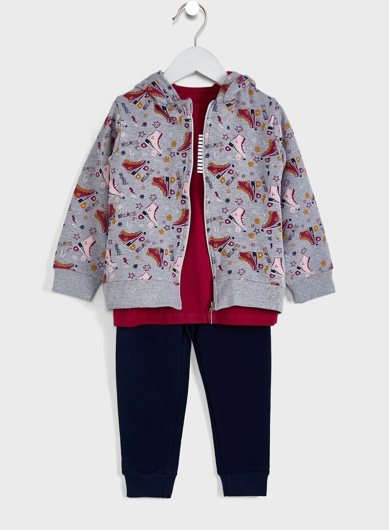 Babybol Infant 3 Piece Printed Tracksuit