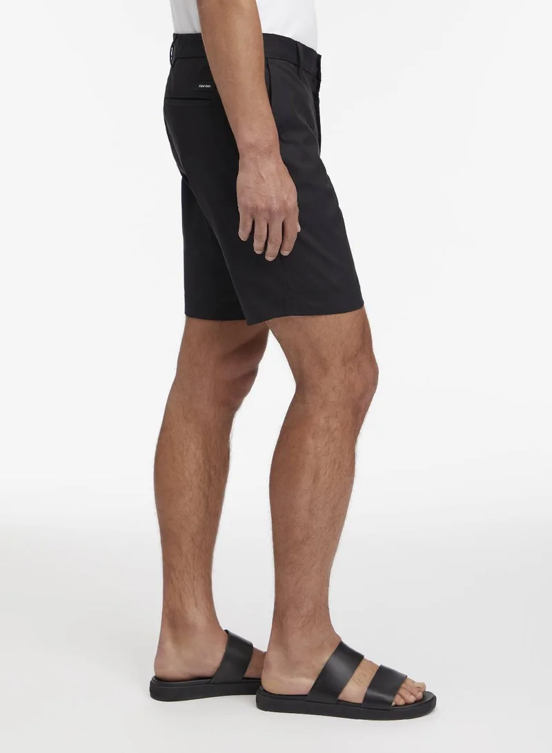 CALVIN KLEIN Men's Tech Co-Stretch Slim Chino Shorts - Cotton/ Polyamide, Black