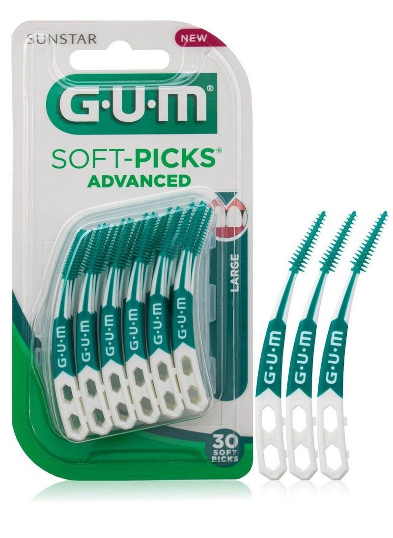 Gum Sunstar Soft Picks Advanced Large Dental Picks Gentle Interdental Cleaning for Plaque Removal & Gum Health Flexible Design for Sensitive Teeth Braces Crowns & Daily Oral Care  - Image 3