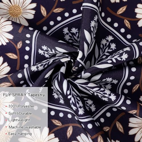 FLY SPRAY Mandala Tapestry Aesthetic,Boho Tapestries Wall Hanging,Dark Rose Floral Medallion Tapestrys,Bohemian Wall Art Hippie Decor for Bedroom Living Room Ceiling - Image 5
