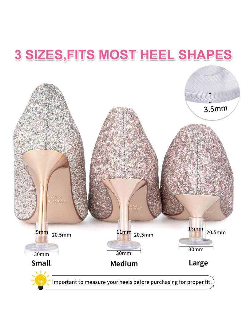 Sweet seven Heel Stoppers: 15 Pairs, 3 Sizes | Durable High Heel Protectors for Uneven Surfaces | Perfect for Walking on Grass and More | Heel Covers for High Heel Shoes (S/M/L) - Image 5