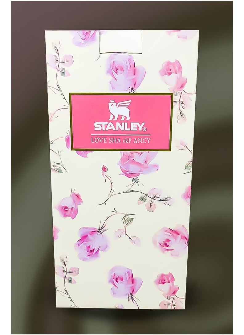 Stanley 40oz Tumbler Limited Edition Stainless Steel Travel Mug with Reusable Straw BPA Free and Eco Friendly Dishwasher Safe Design with Leakproof FlowState Lid Double Wall Insulation Keeps Beverages Hot for 16 Hours and Cold for 24 Hours Slim Base Fits Standard Car Cup Holders Ergonomic and Durable Handle for Easy Travel and Daily Use