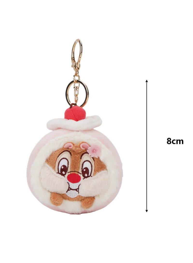 8cm Cute Plush Key Pendant, Bag Pendant Decoration, Suitable For Children'S Toy Gifts (Swiss Roll Squirrel 2) - Image 2