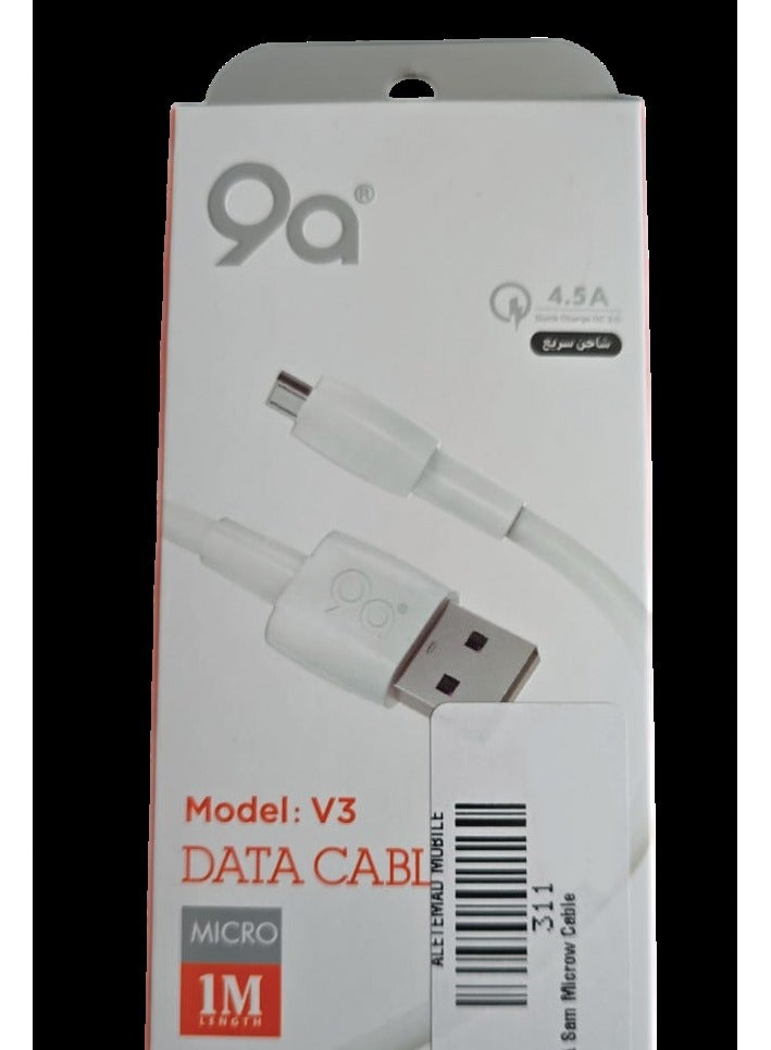9A USB A - micro usb  data cable - Image 1