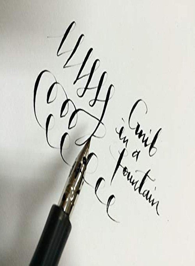 Chrome Manga Calligraphy Dip Pen Set with Universal Nib Holder and 5 Nibs - Image 5