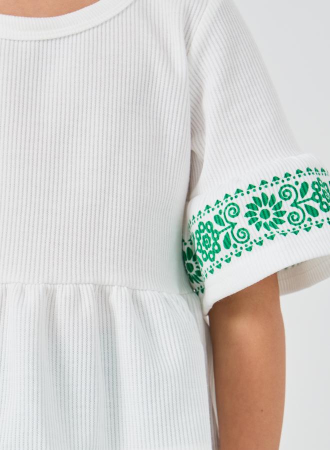 Styli Styli Printed Ruffled Hem Top and Shorts Set  - Image 3