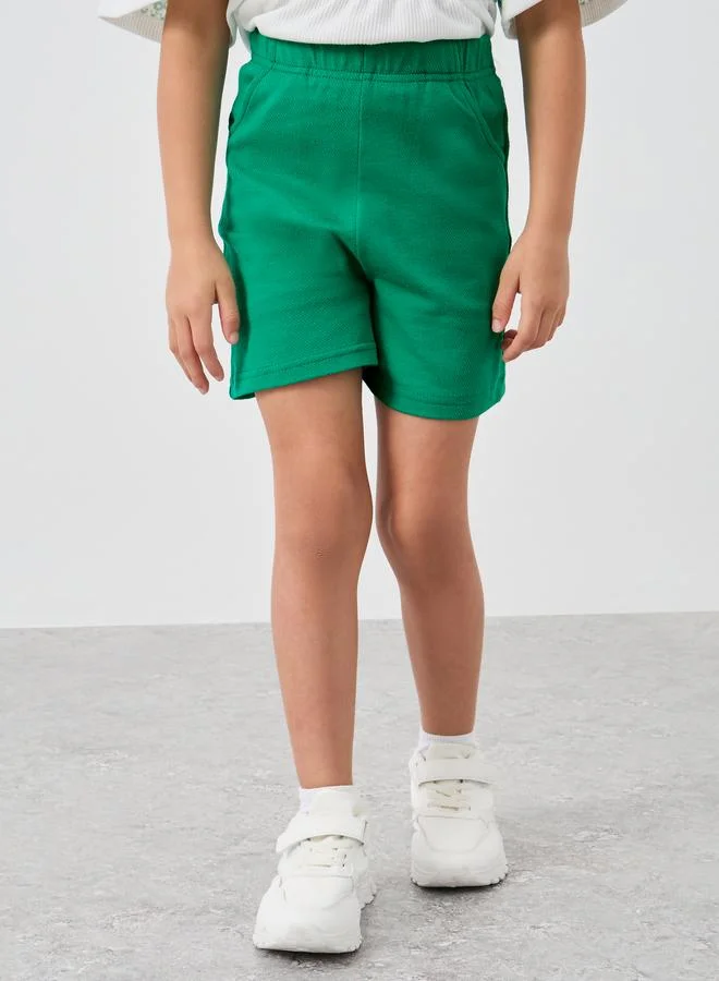 Styli Styli Printed Ruffled Hem Top and Shorts Set