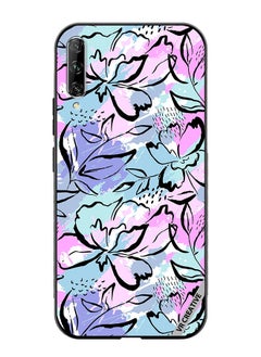 Protective Case Cover For Huawei Nova Y9S Abstract Flowers Print Design Multicolour