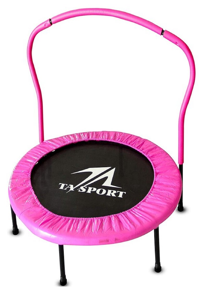 TA SPORT Trampoline With Handrail Pink 40 inch  - Image 1