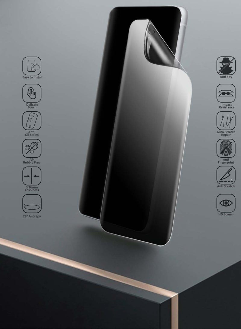 دبليو تيك حامي شاشة مرن ورقيق من هيدروجيل مضاد للتجسس / حماية الخصوصية لهاتف موتورولا موتو G57 باور 5G 2025 - شفاف (MSHFMP) - Image 2
