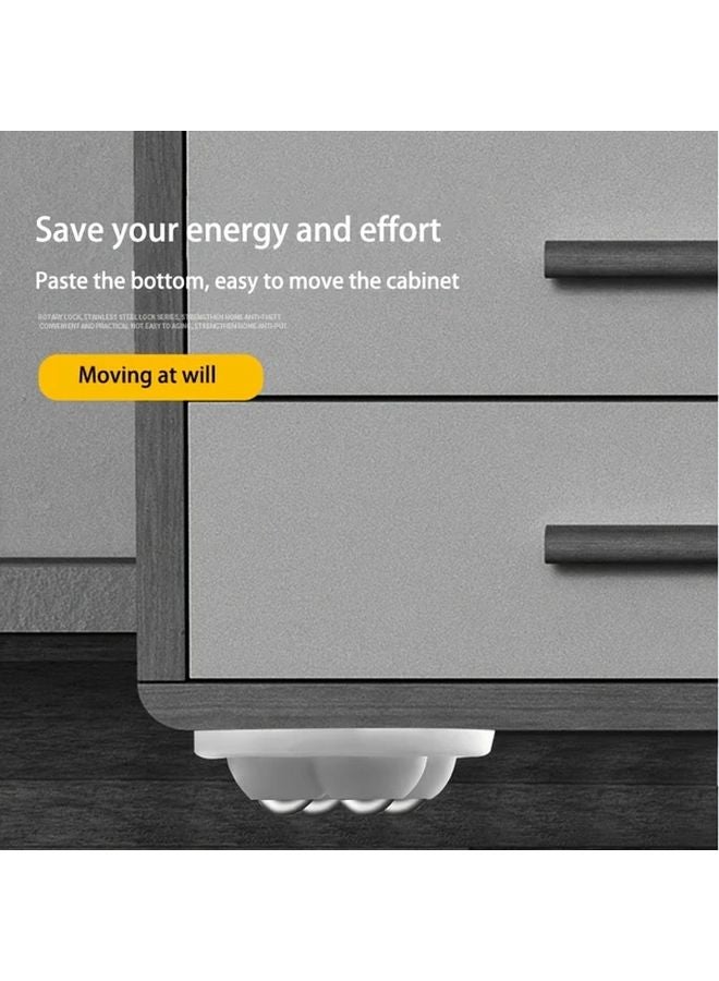 Triangular Black Self Adhesive Furniture Wheels Single Pack No Drill Sliding Feet - Image 4