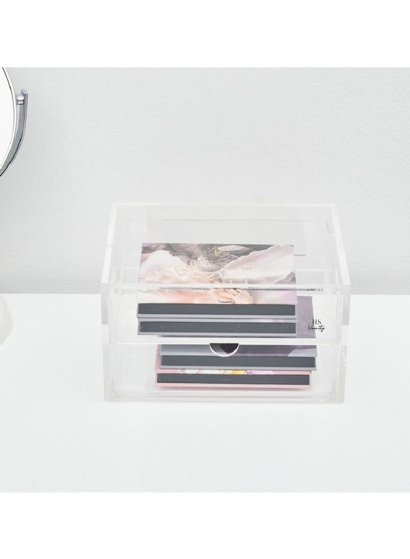 Homesmiths Vanity 2 Tiers Acrylic Glasses Display Drawers Clear - Image 4