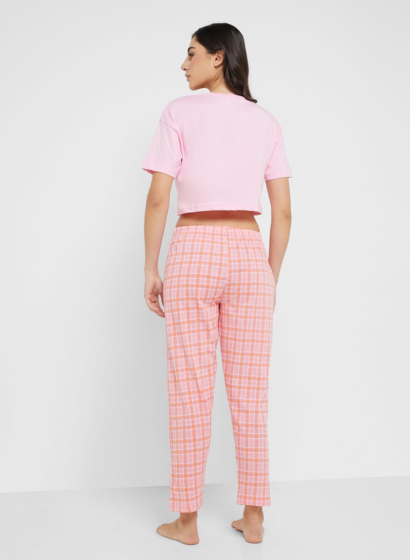 Ginger Cotton Graphic T-Shirt & Pyjama Set  - Image 2