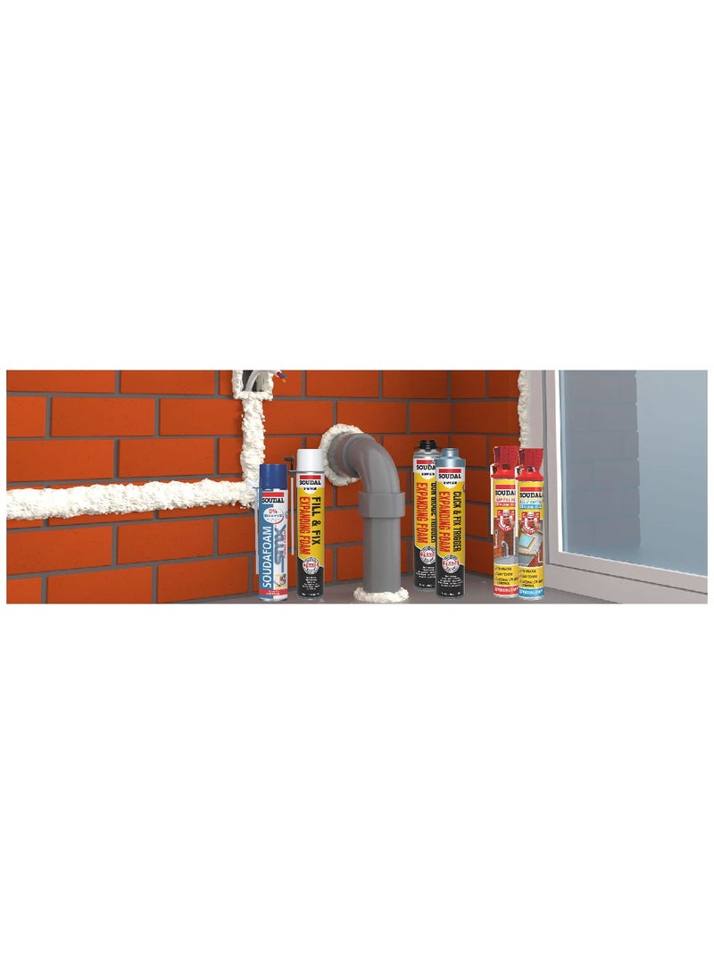 Soudal Fill & Fix PU Expanding Foam 750ml Aerosol Can for Gap Filling, Insulation & Sealing - Image 2