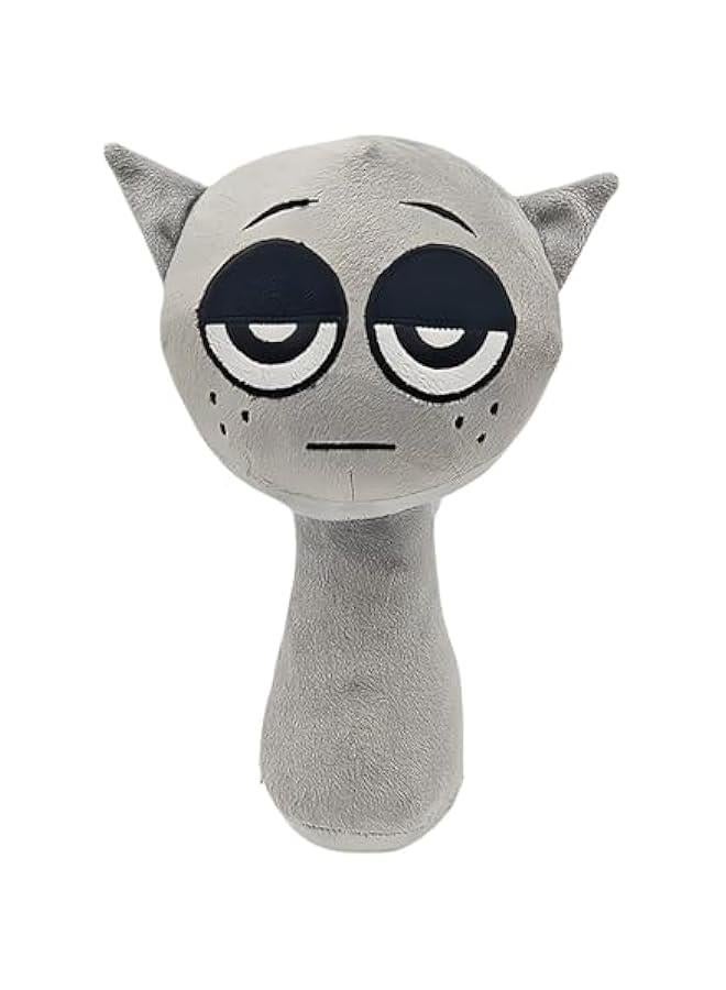 Loquat Sprunki Plush, Stuffed Figure Pillow for Horror Game Fans for Room Decor (Gray) - Image 1