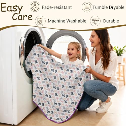 ZPECC Muslin Toddler Blanket Thicker, 47x47 Organic Cotton Kids Quilt Hypoallergenic for Baby Essentials Crib Stroller Daycare Cot, Butterfly - Image 4