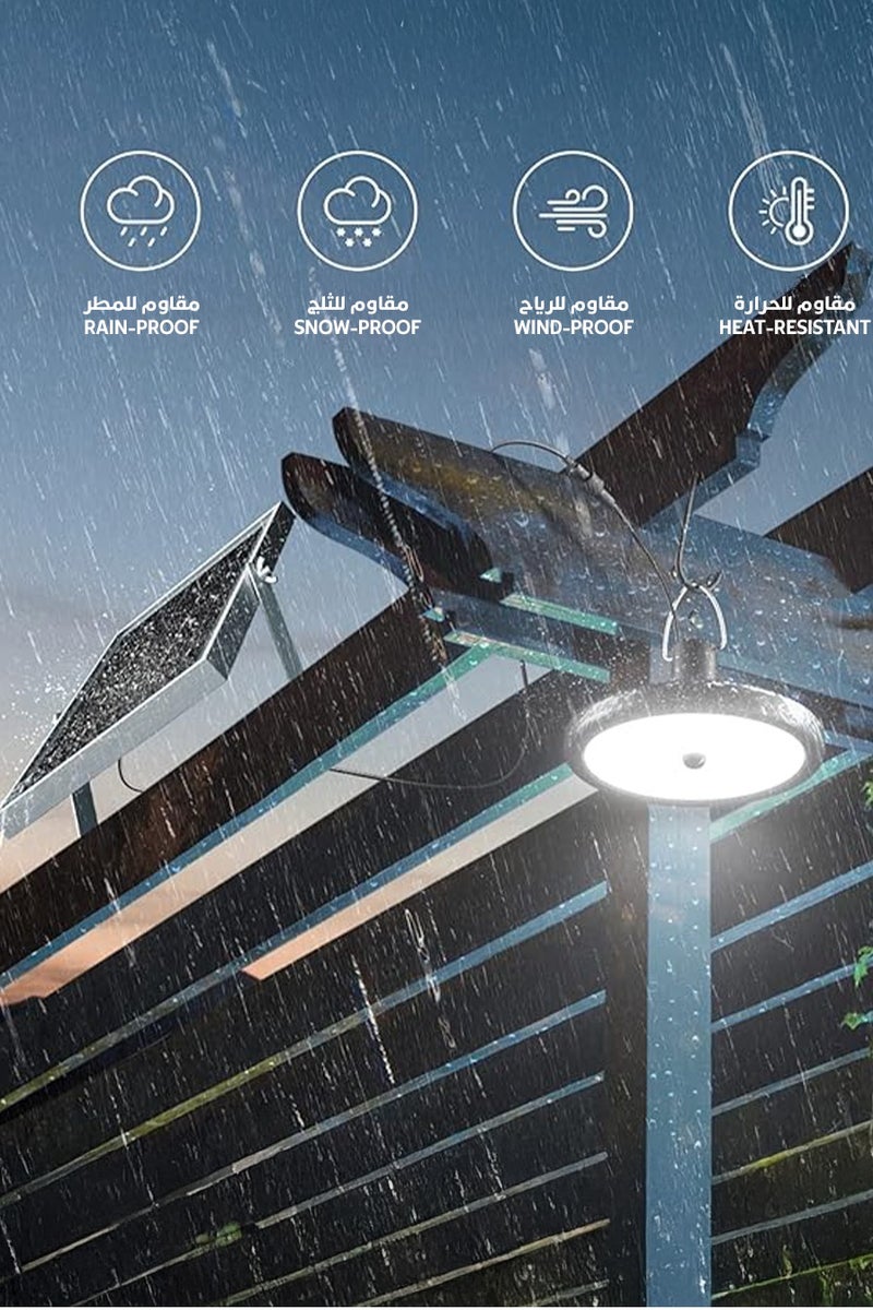 Solar-Powered Hanging Light with Solar Panel and Remote Control – For Indoor and Outdoor Lighting - Image 3