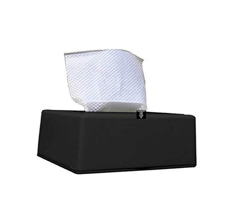 TARGET HYGIENE Pop Up Table Top Tissue Paper Holder Dispenser with 2 Refill Black - Image 1