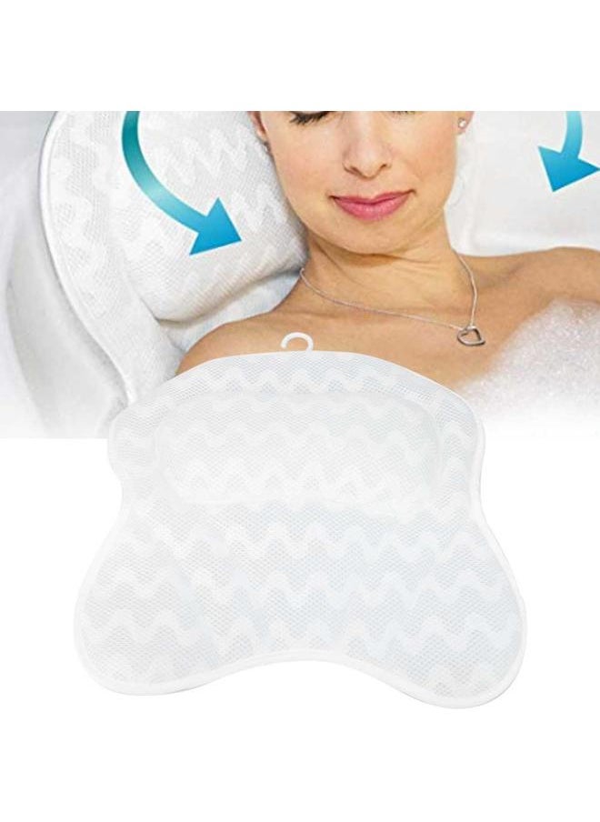 Thoraya - Quick Dry Bath Pillow Bathtub Cushion for Neck Head Support Headrest Bath Accessory - Image 1